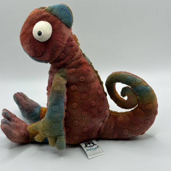 Jellycat Other - Jellycat Colin The Chameleon 10 Inch Tie  Dye Sitting Stuffed Animal Plush Toy
